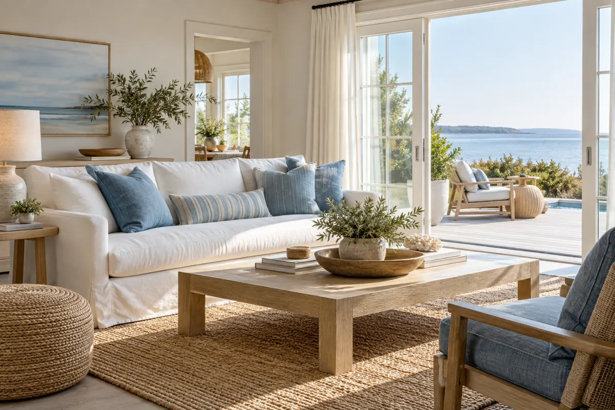 Coastal living room style