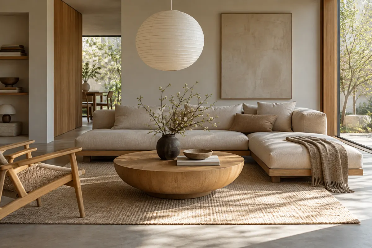 Japandi living room style