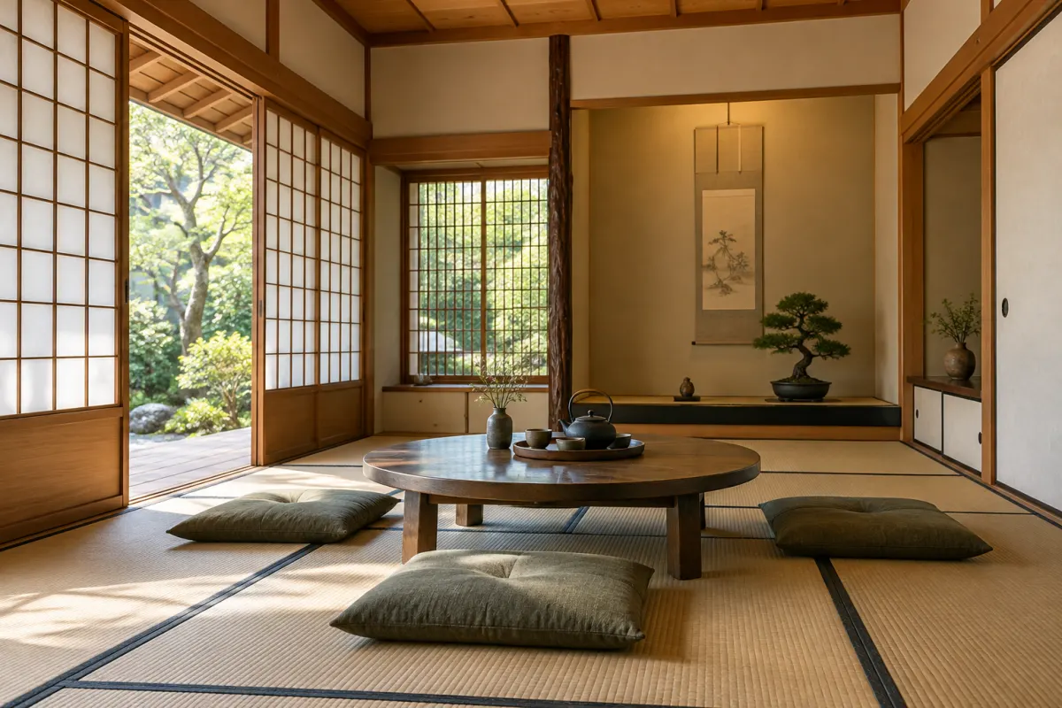 Traditional Japanese living room style